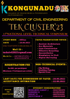 TEKCULSTER 2023 Civil Engineering Symposium Poster